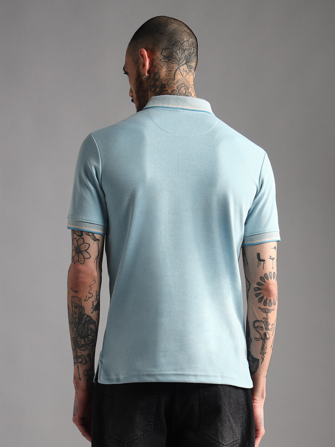 Endeavour Wear Mélange Sky Blue Polo T-Shirt