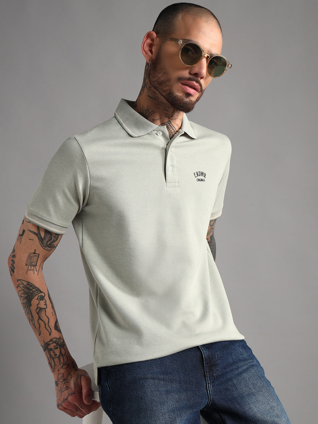Endeavour Wear Mélange Pista Polo T-Shirt