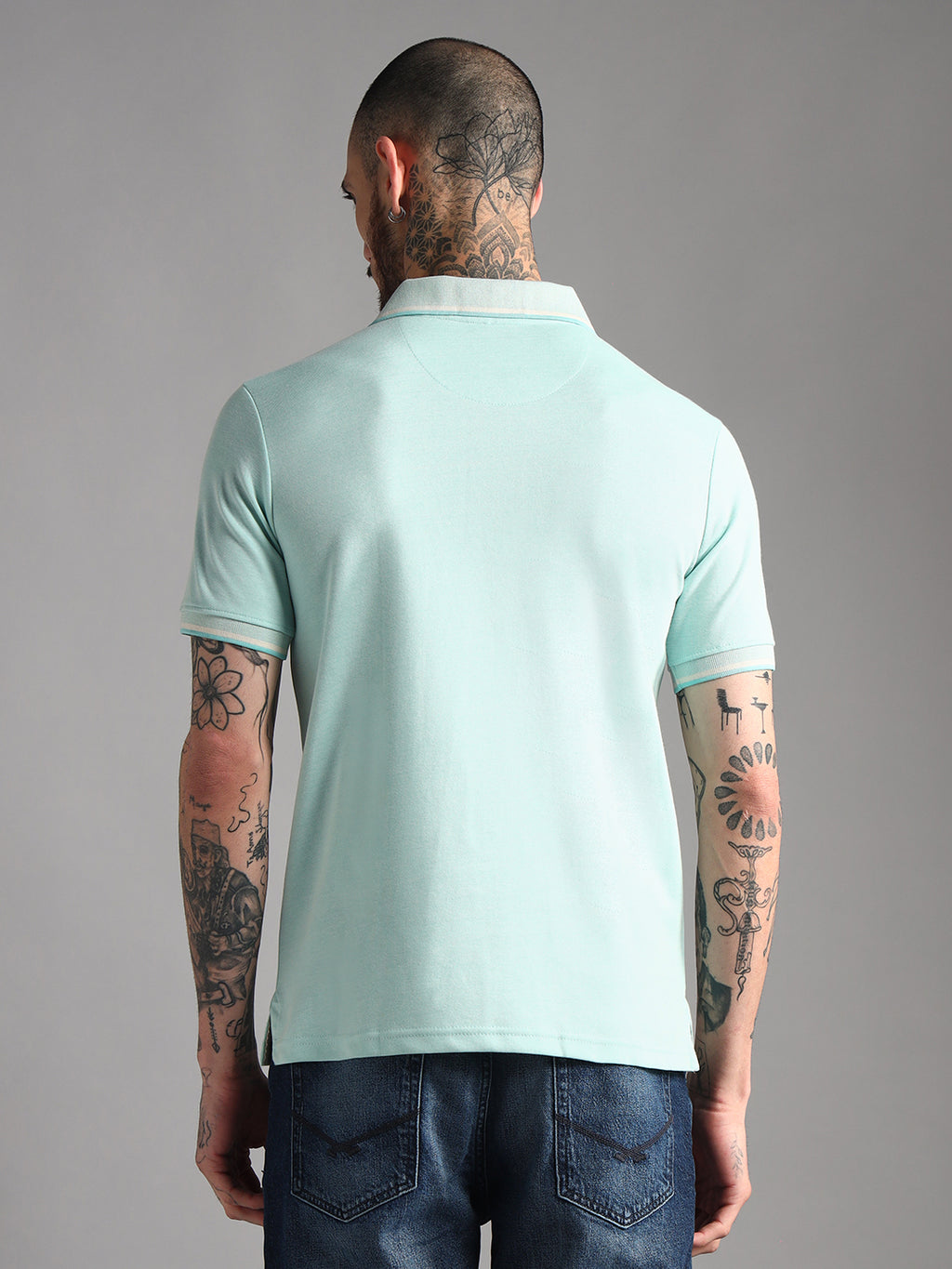 Endeavour Wear Mélange Mint Green Polo T-Shirt