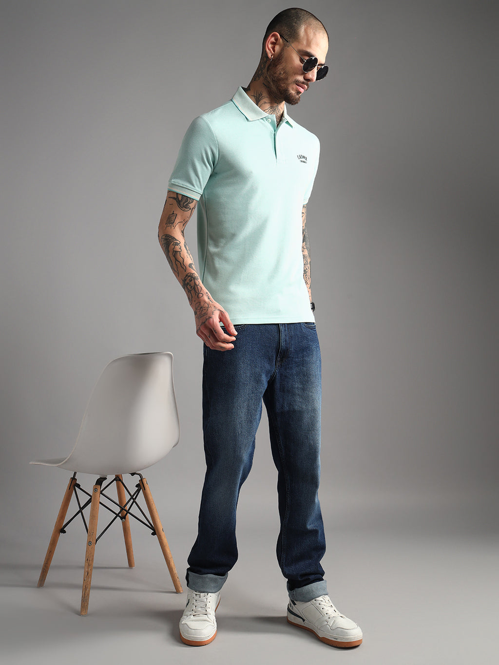 Endeavour Wear Mélange Mint Green Polo T-Shirt