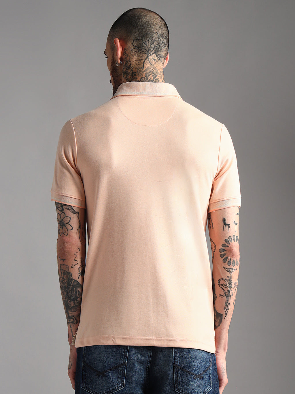 Endeavour Wear Mélange Peach Polo T-Shirt