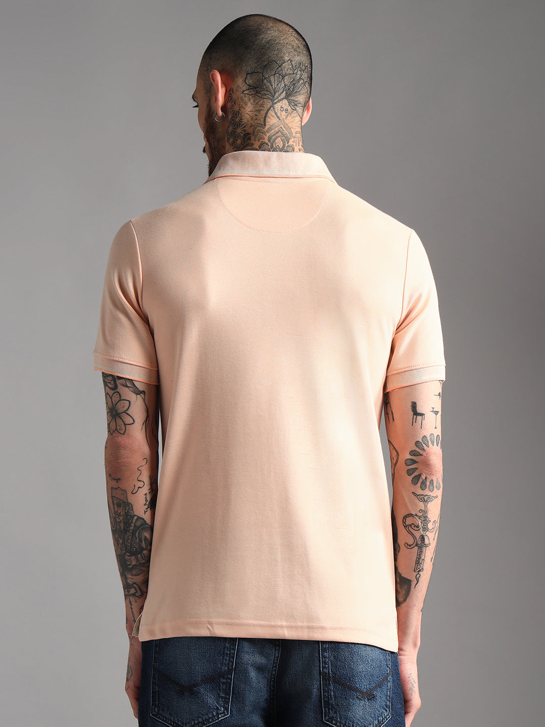 Endeavour Wear Mélange Peach Polo T-Shirt