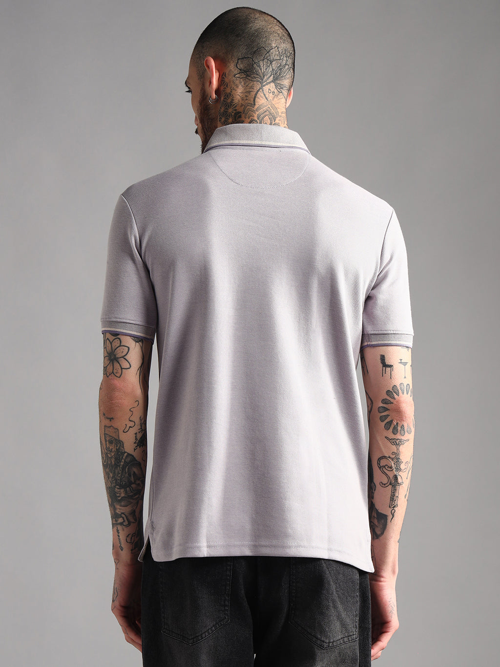 Endeavour Wear Mélange Lavender Polo  T-Shirt