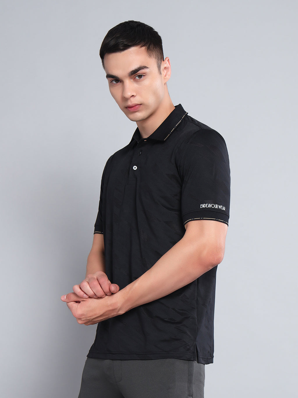 Endeavour Wear Black Jackyard Polo T-shirt