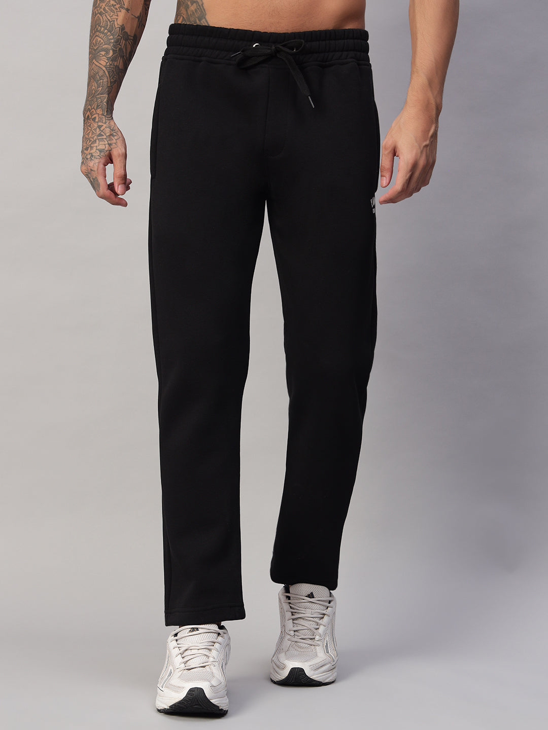 Endeavour Wear Men Winter Fleece Straight Fit Black Track Pants