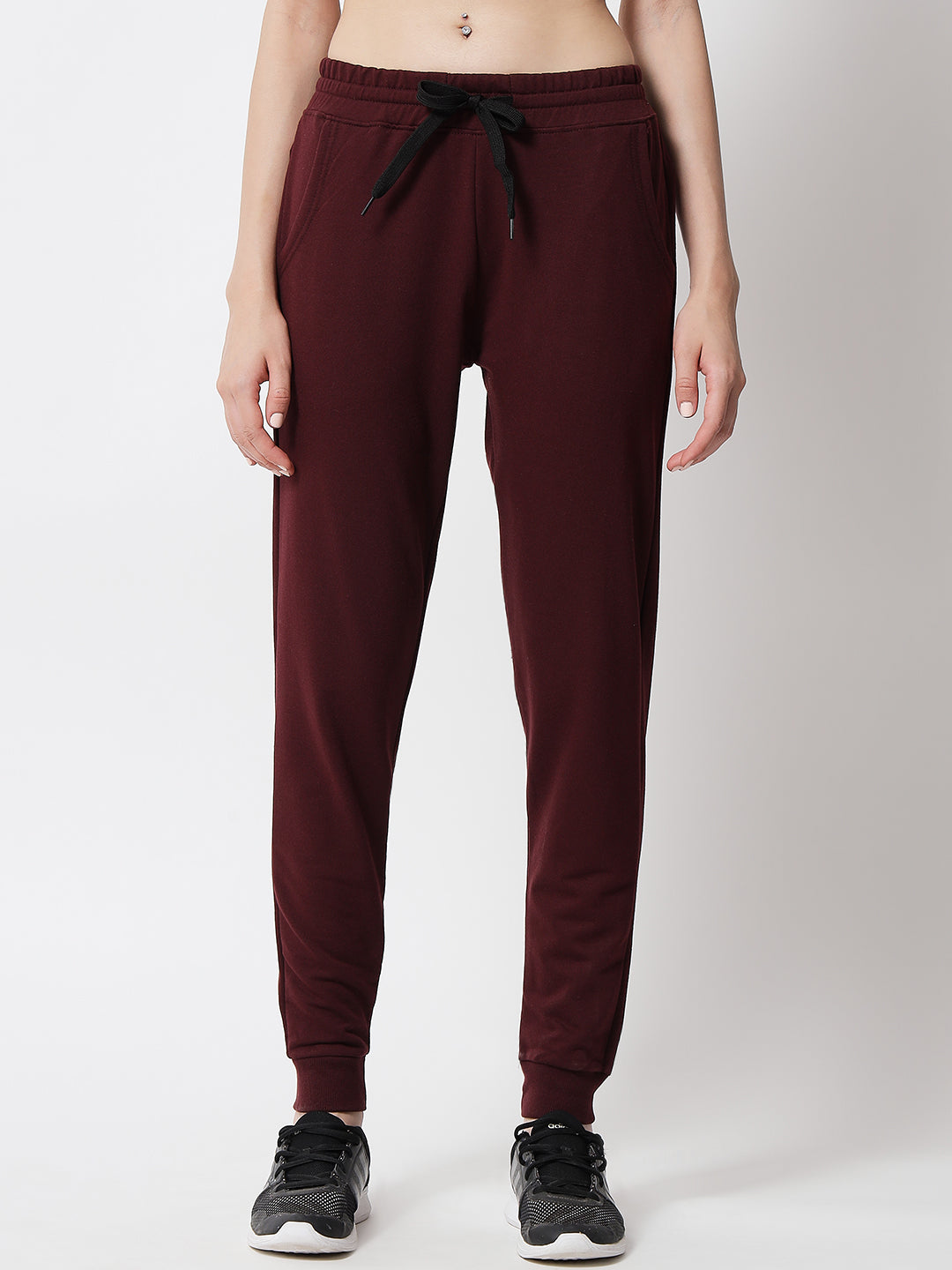 Endeavour Wear Women’s Cotton Wine Red Jogger Sweatpants