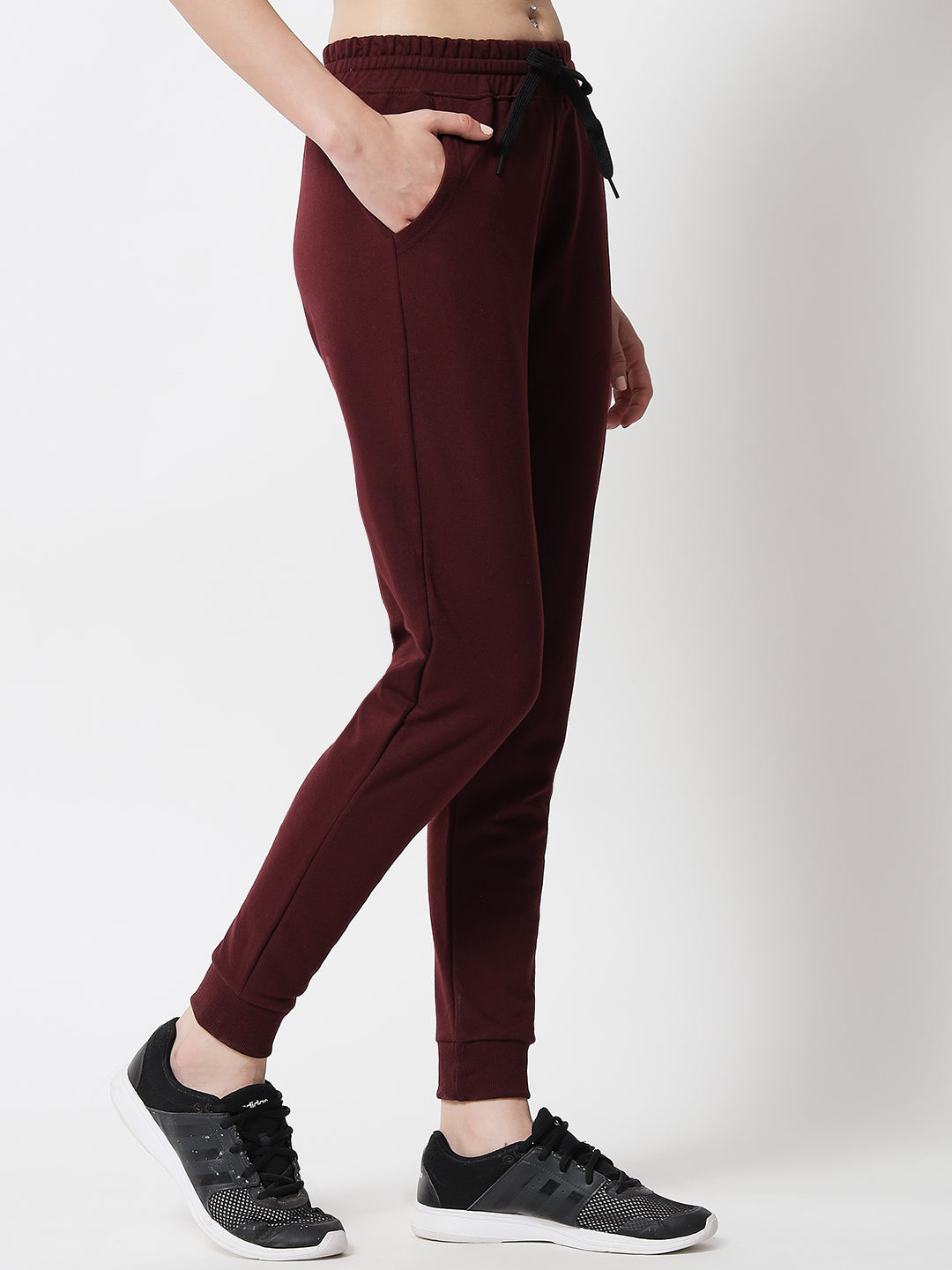 Endeavour Wear Women’s Cotton Wine Red Jogger Sweatpants