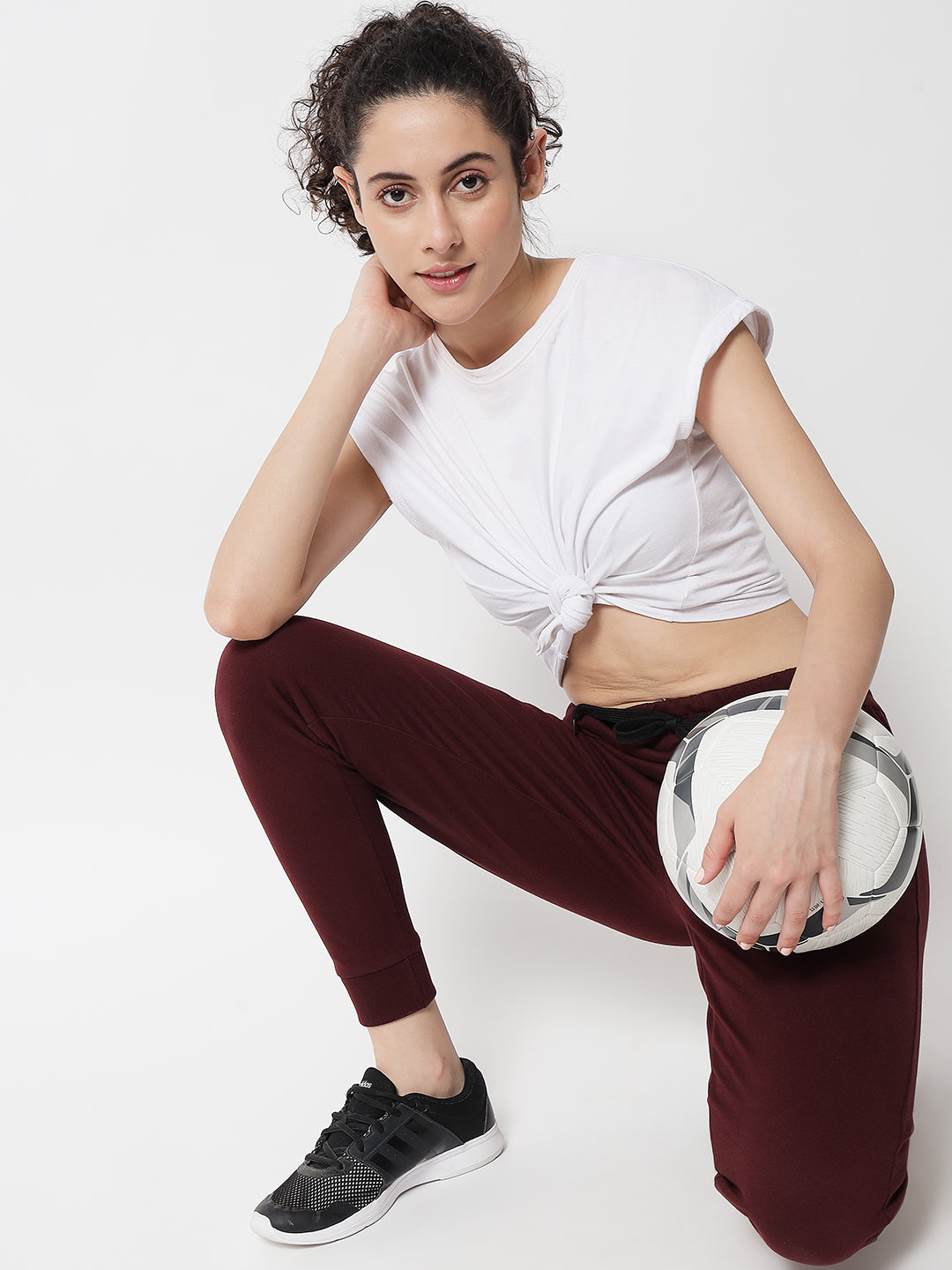 Endeavour Wear Women’s Cotton Wine Red Jogger Sweatpants