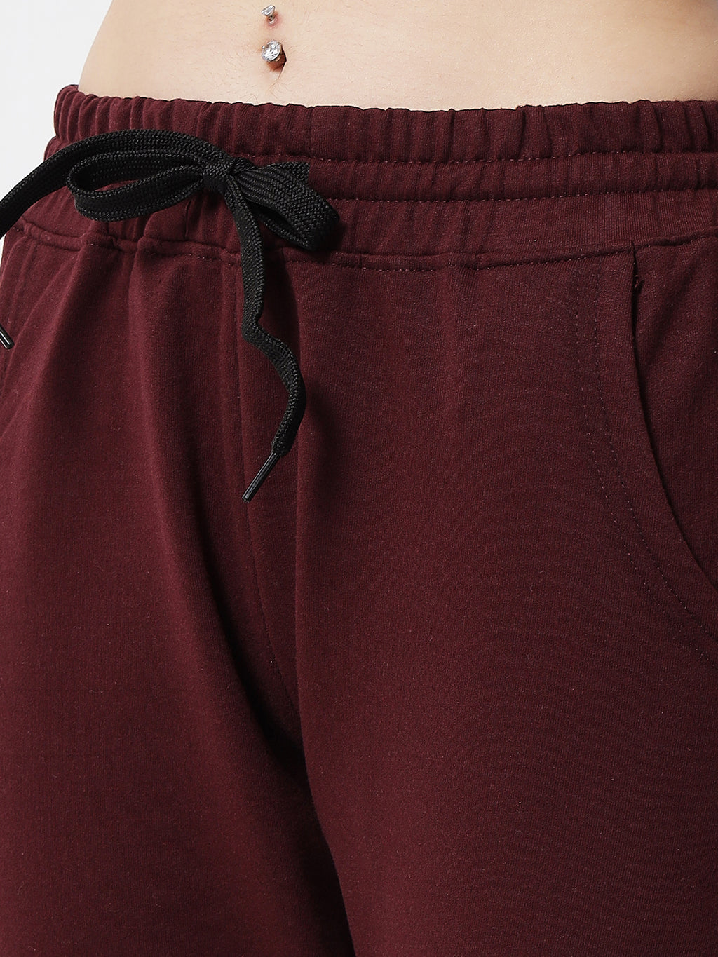 Endeavour Wear Women’s Cotton Wine Red Jogger Sweatpants