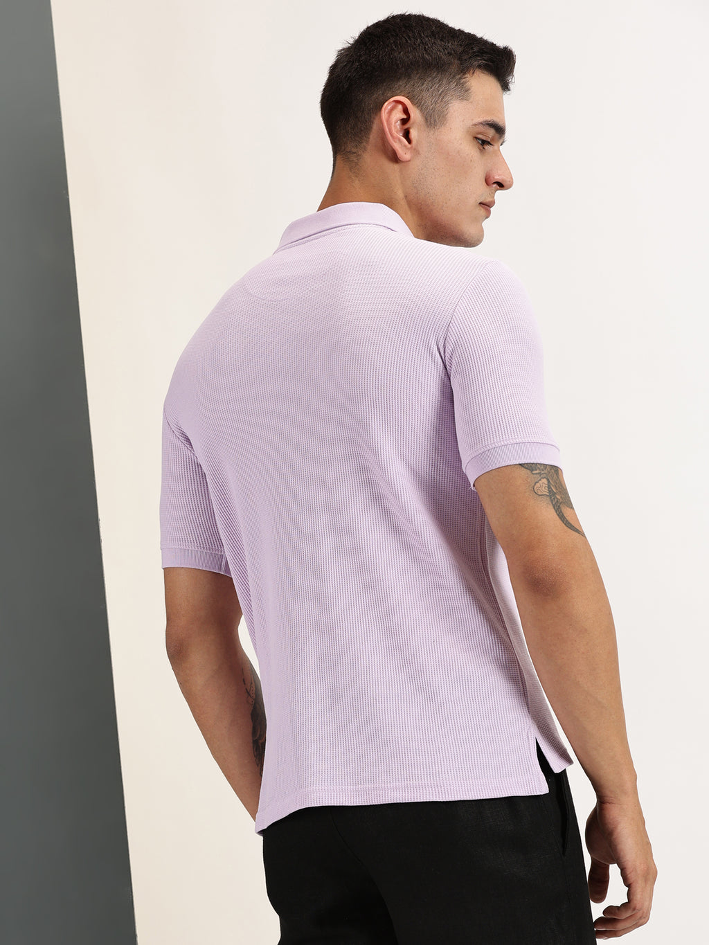 Endeavour Wear Lavender Waffle Polo T-shirt