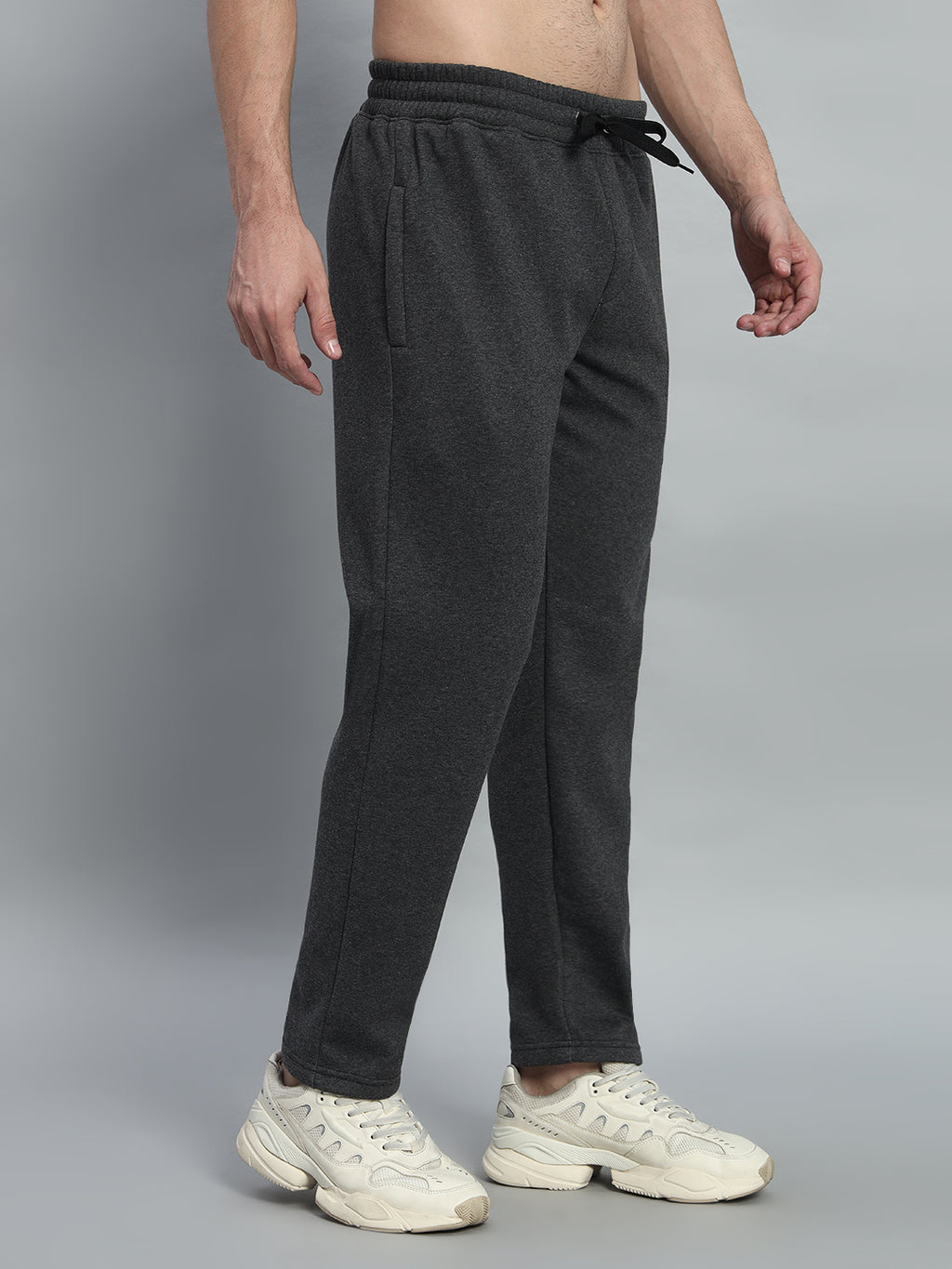 Endeavour Wear Men Winter Fleece Straight Fit Charcoal Grey Track Pants