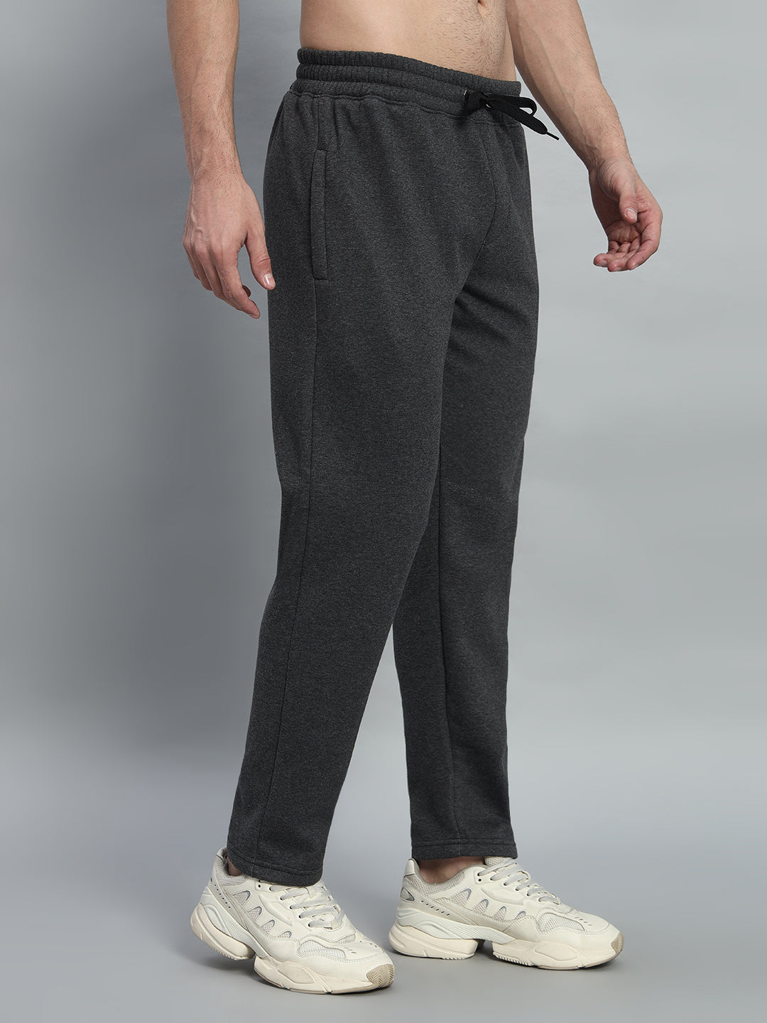 Endeavour Wear Men Winter Fleece Straight Fit Charcoal Grey Track Pants