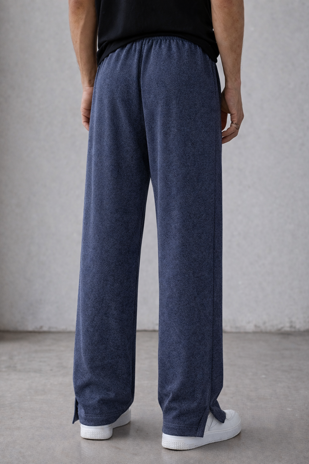 Endeavour Wear Men's Navy Melange Oversized Baggy Fit Sweatpants