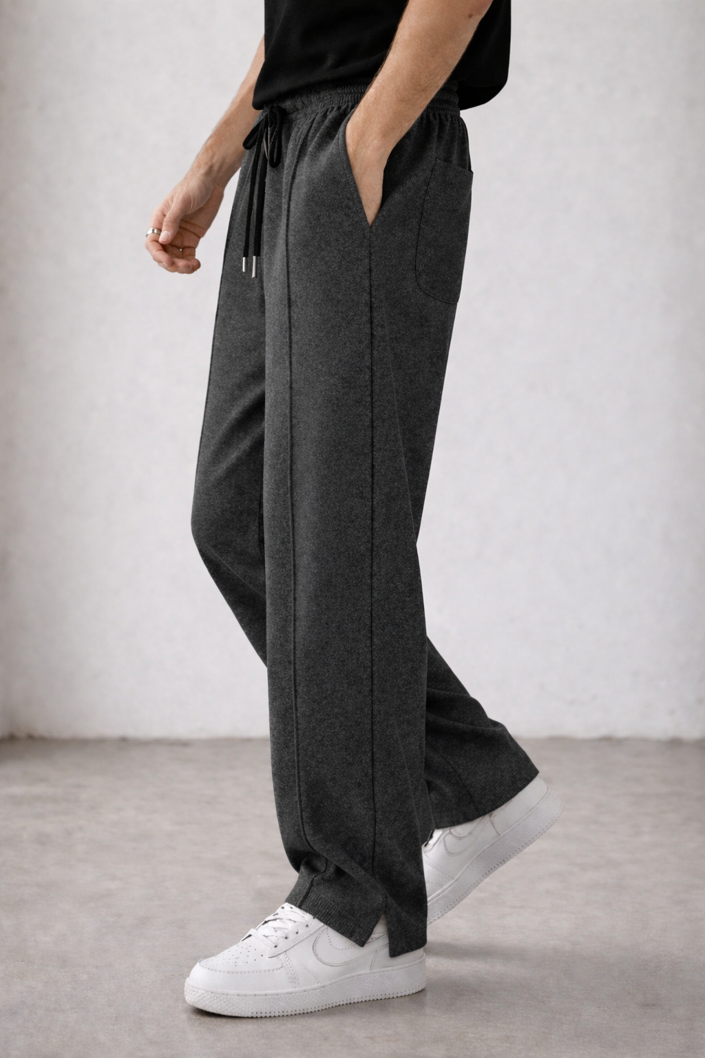 Endeavour Wear Men's Charcoal Grey Oversized Baggy Fit Sweatpants
