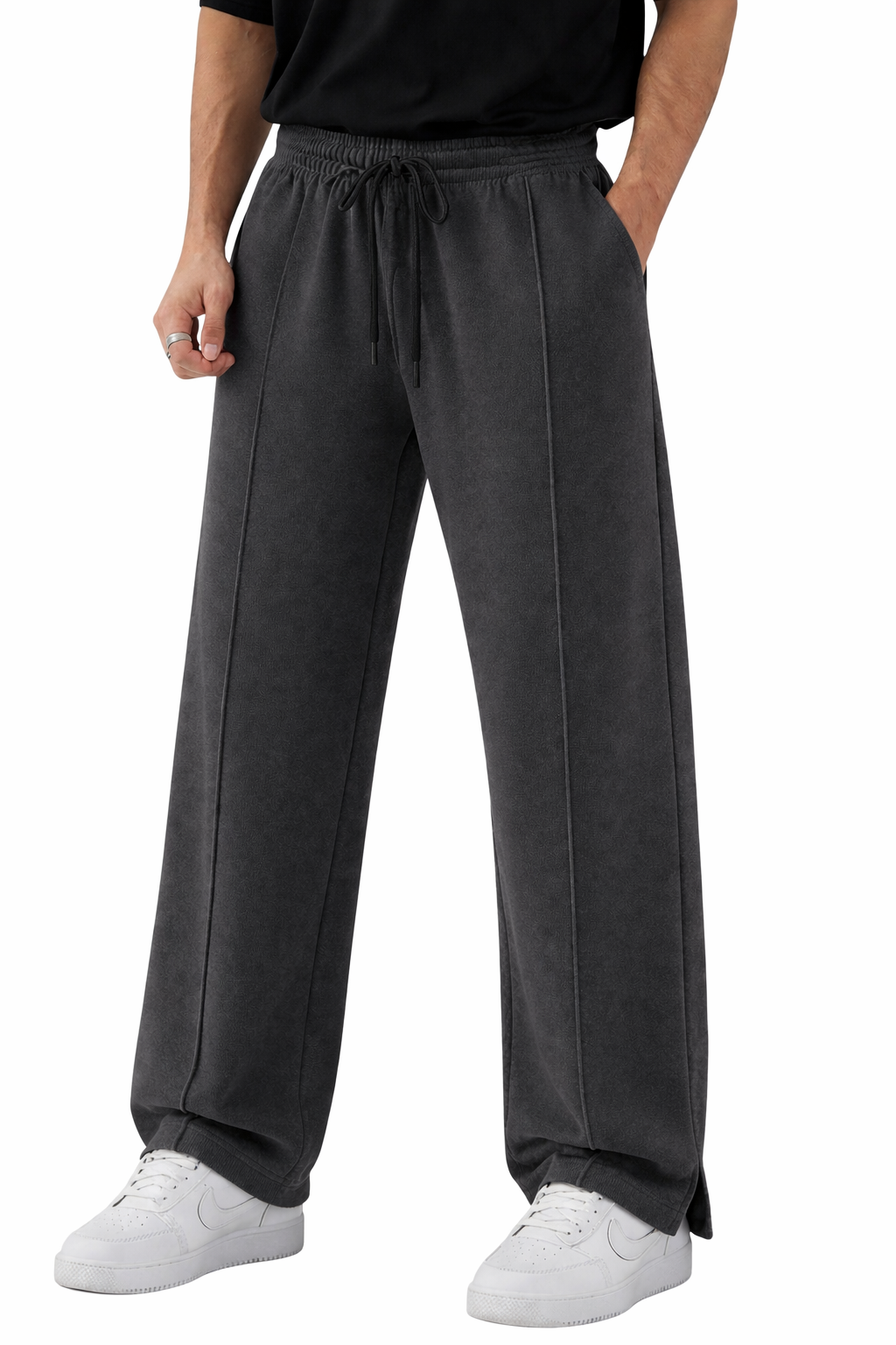Endeavour Wear Men's Charcoal Grey Oversized Baggy Fit Sweatpants