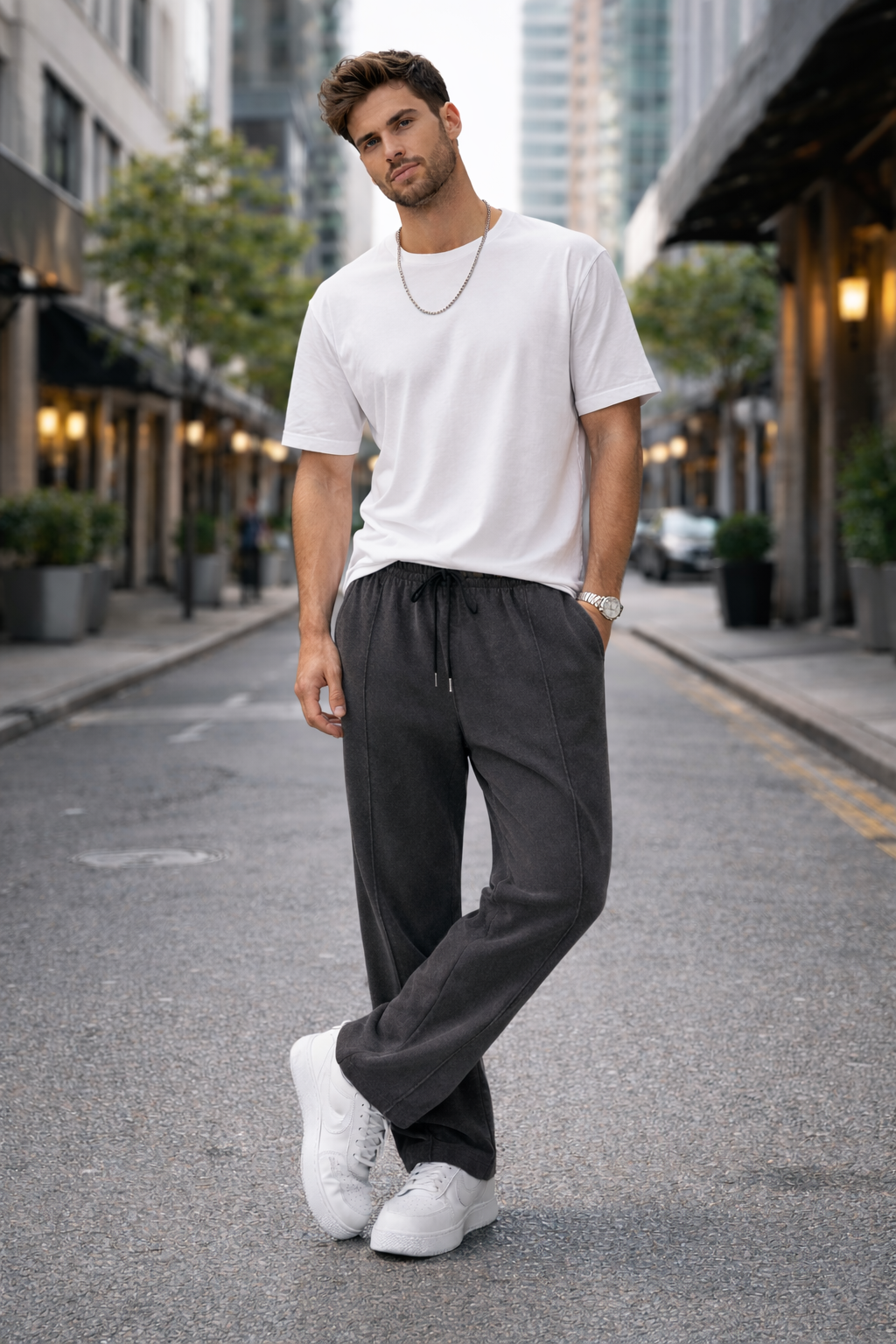 Endeavour Wear Men's Charcoal Grey Oversized Baggy Fit Sweatpants
