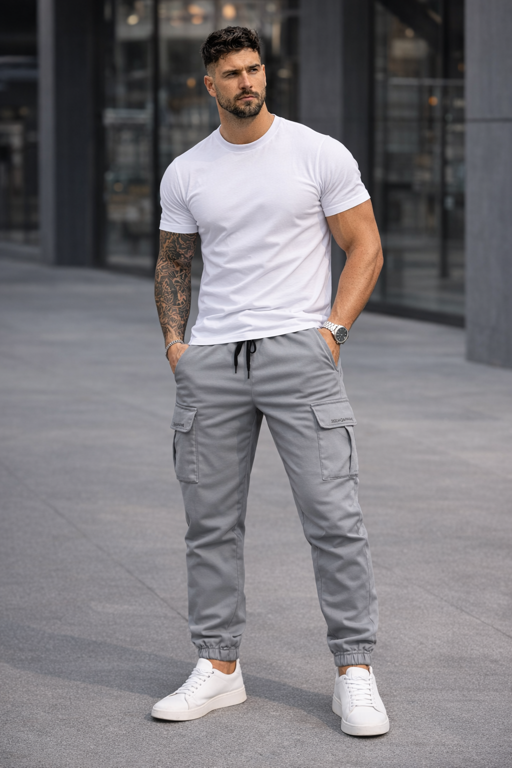 Endeavour Wear Men's Medium Grey Active Cargo Trackpants