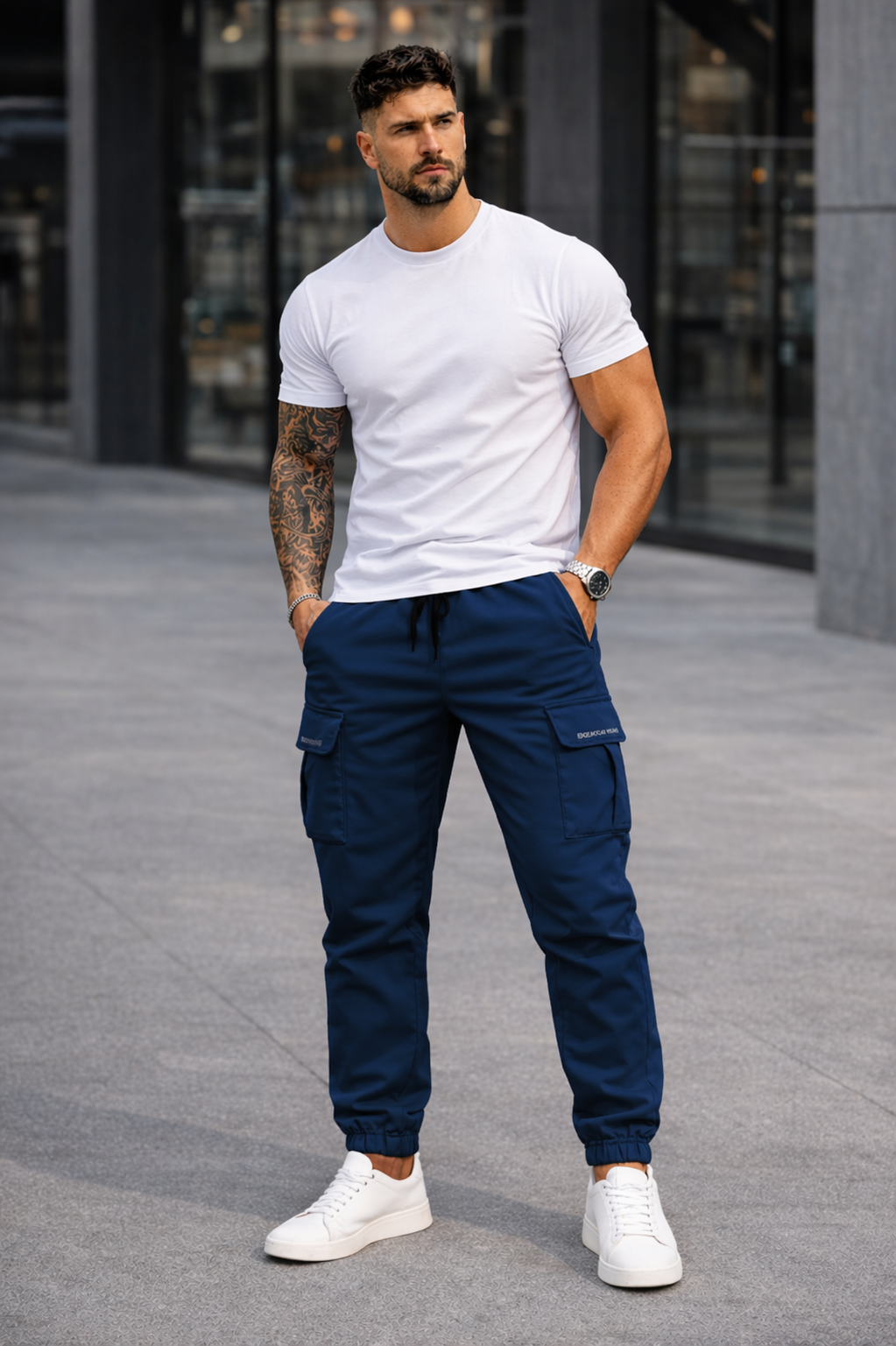 Endeavour Wear Men's Airforce Blue Active Cargo Trackpants