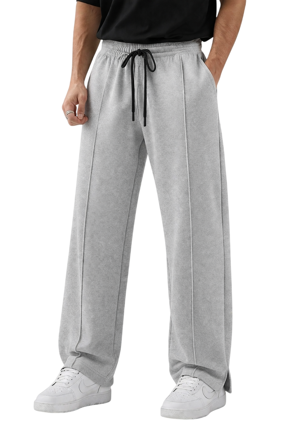 Endeavour Wear Men's Light Grey Oversized Baggy Fit Sweatpants