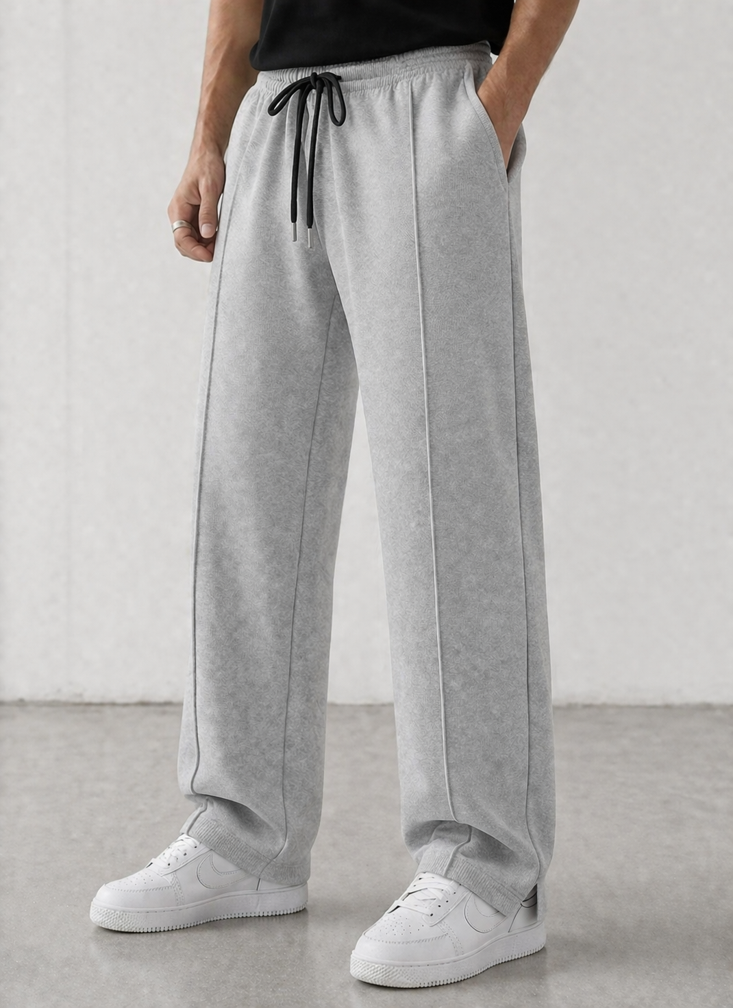 Endeavour Wear Men's Light Grey Oversized Baggy Fit Sweatpants