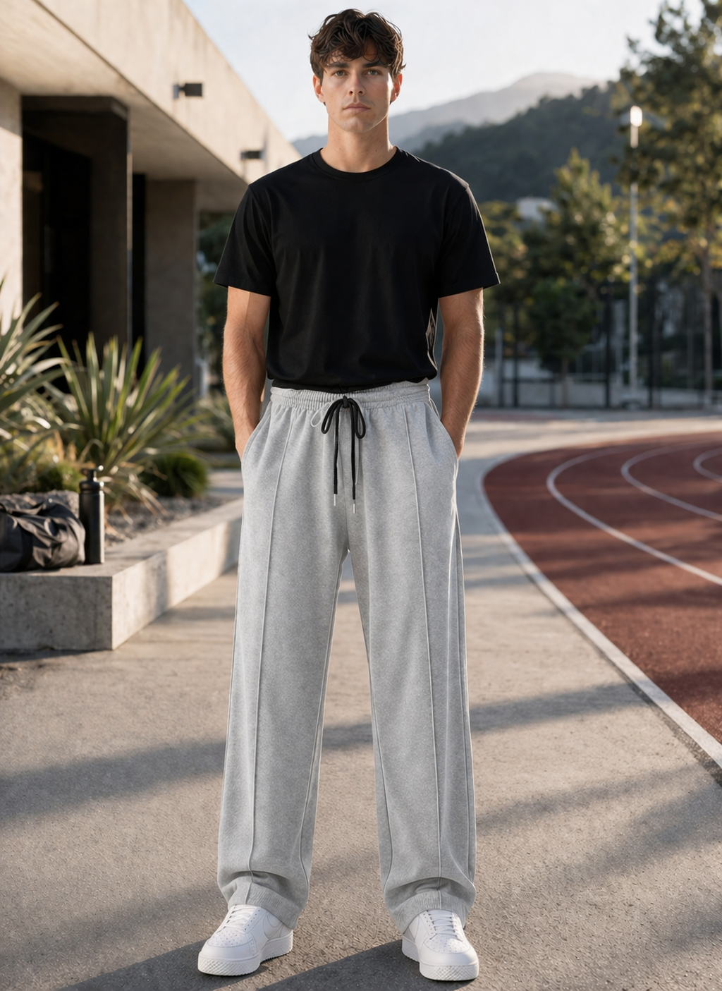 Endeavour Wear Men's Light Grey Oversized Baggy Fit Sweatpants