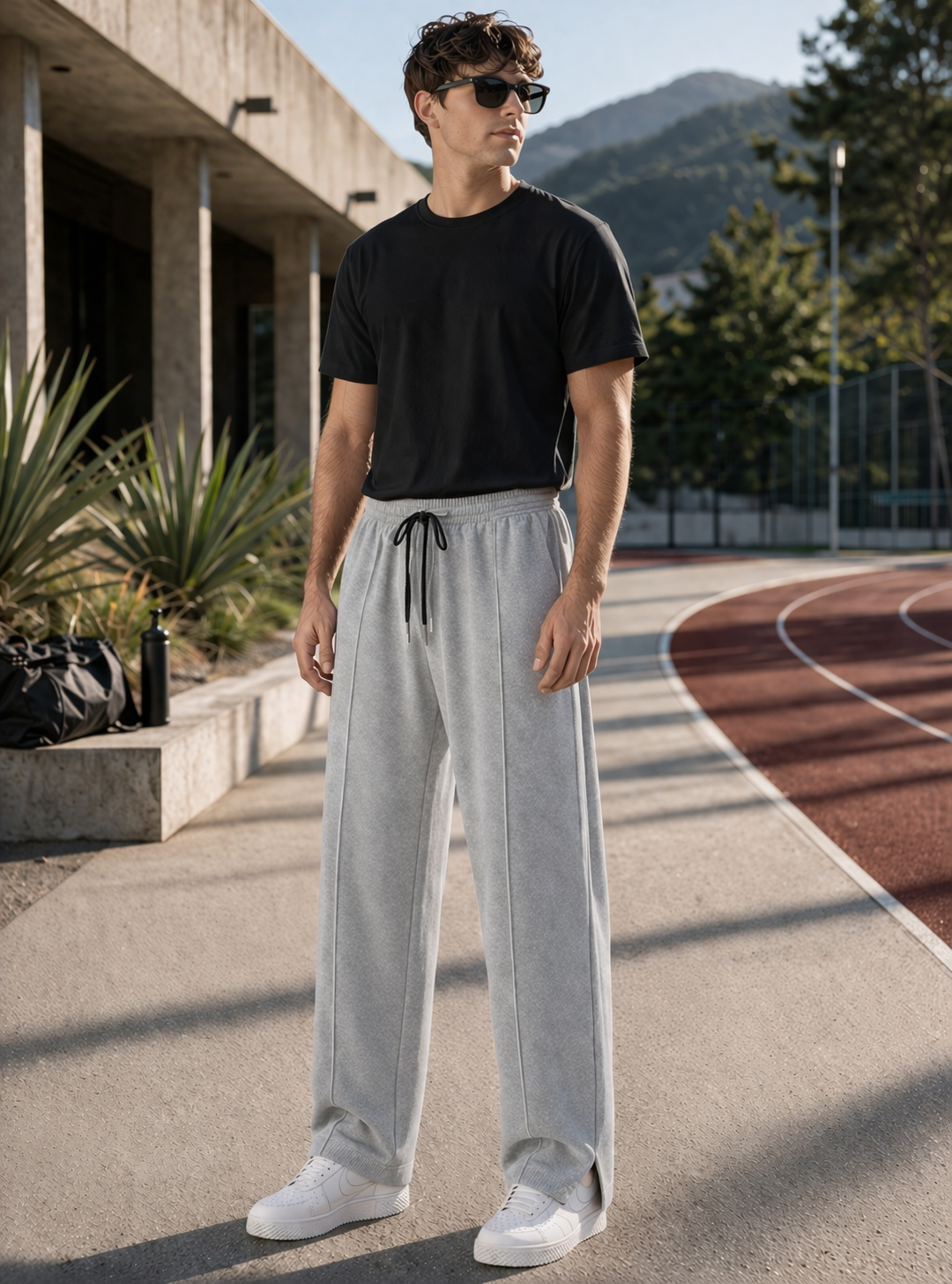 Endeavour Wear Men's Light Grey Oversized Baggy Fit Sweatpants