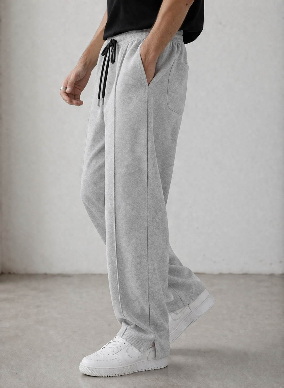 Endeavour Wear Men's Light Grey Oversized Baggy Fit Sweatpants