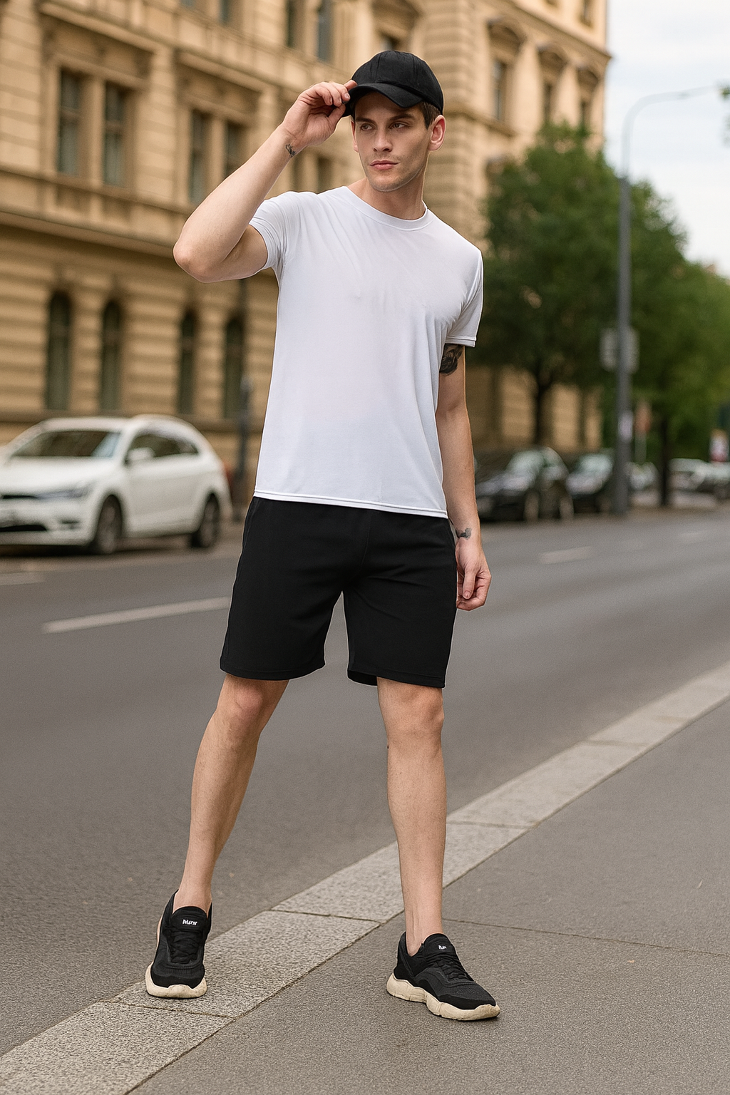 Endeavour Wear Men Black Comfort Fit Casual Sports Shorts