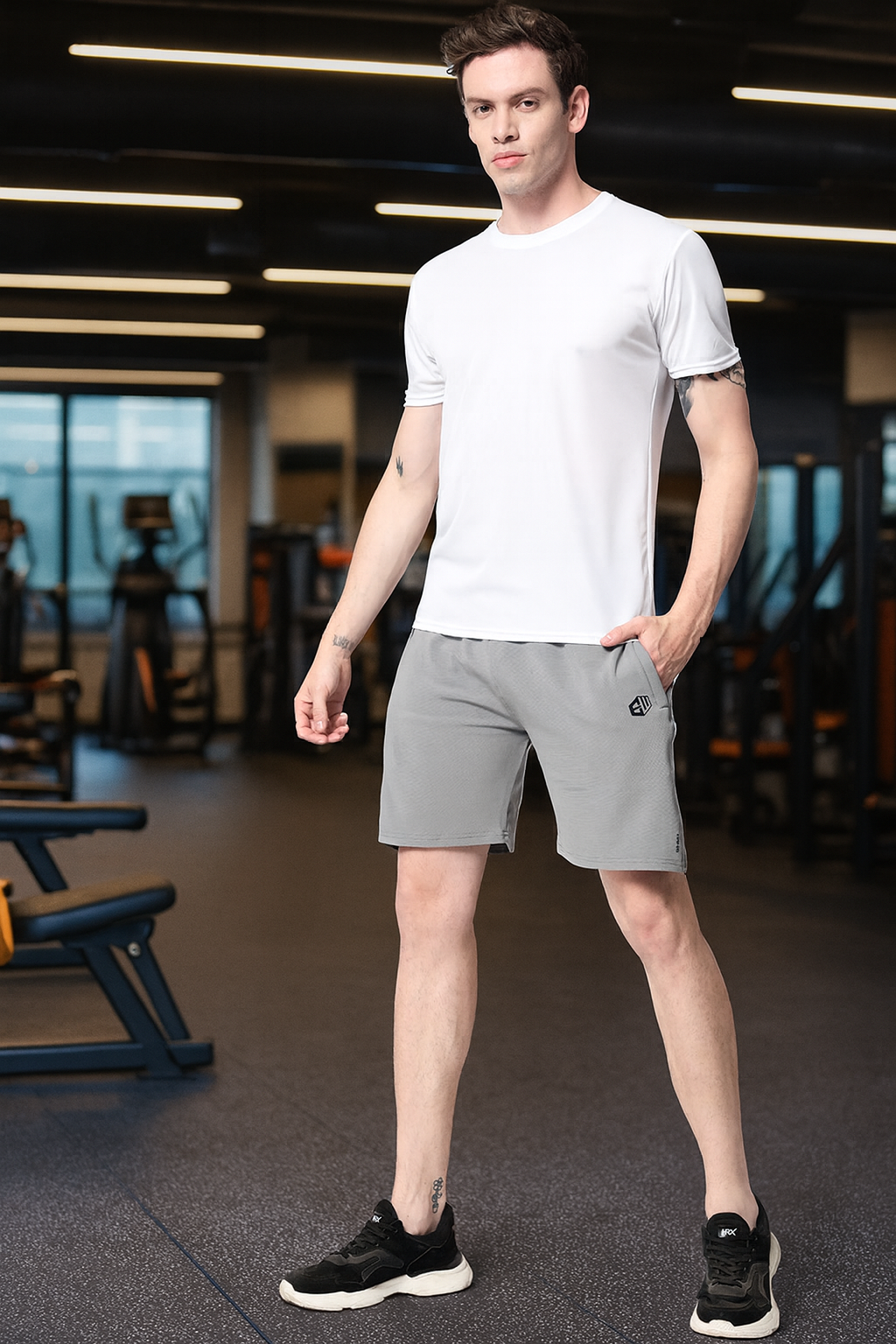 Endeavour Wear Men Medium Grey Comfort Fit Casual Sports Shorts