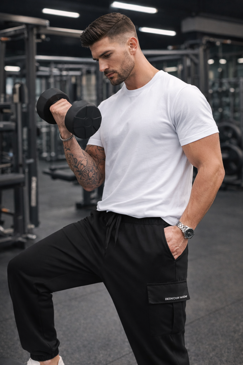 Endeavour Wear Men's Black Active Cargo Trackpants