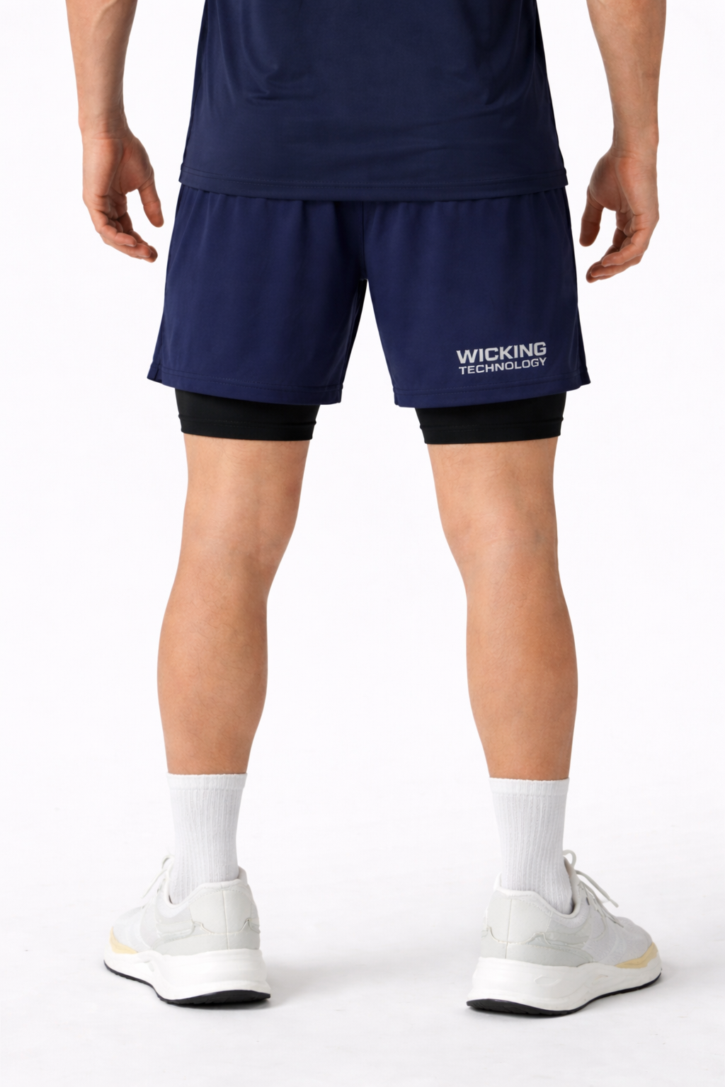 Endeavour Wear Men Navy 2 in 1 Active Sports Shorts