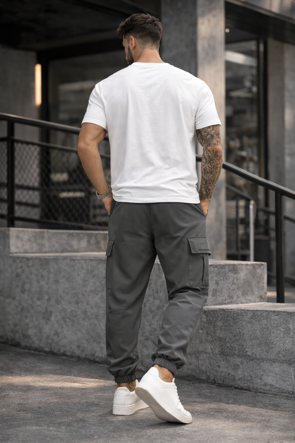Endeavour Wear Men's Dark Grey Active Cargo Trackpants
