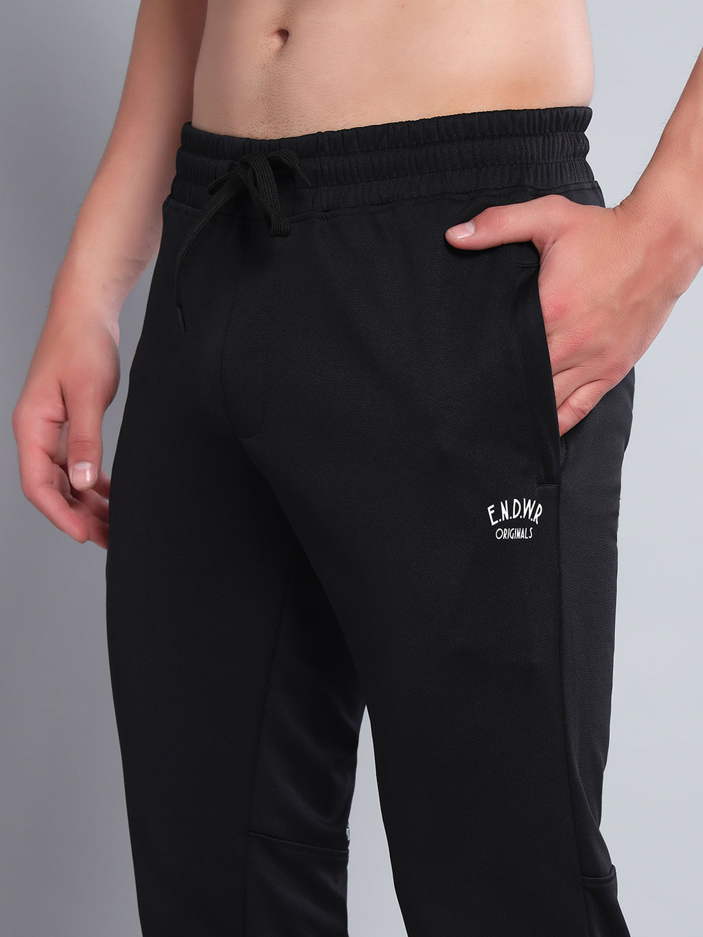Endeavour Wear Active Mesh Black Straight Fit Track Pants