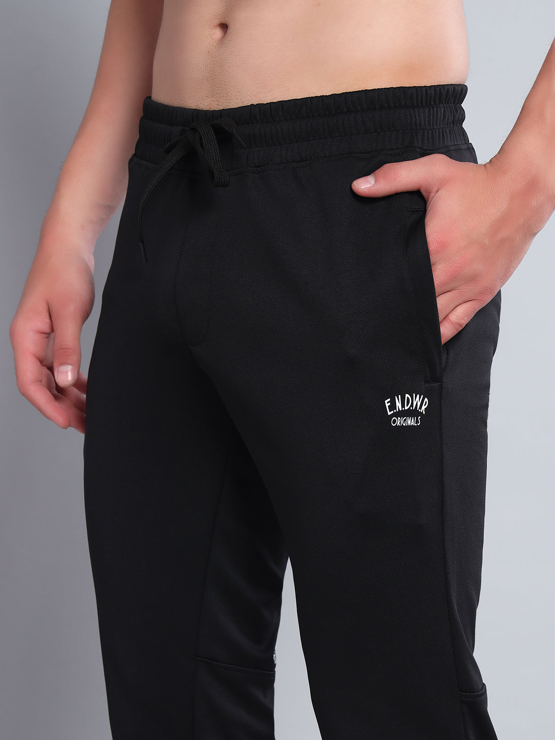 Endeavour Wear Active Mesh Black Straight Fit Track Pants