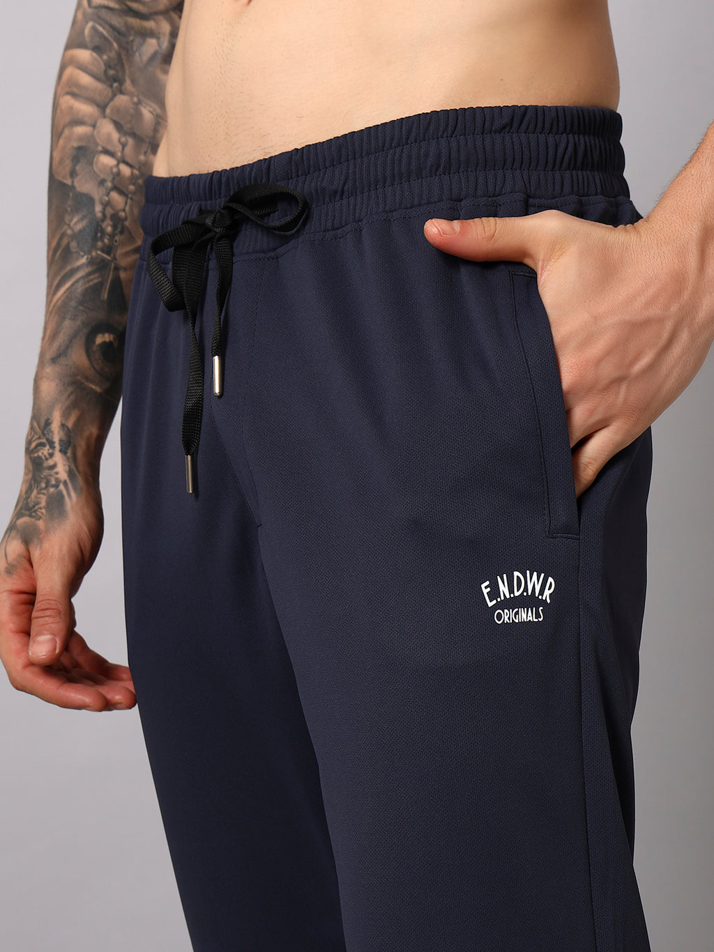Endeavour Wear Active Mesh Dark Grey Straight Fit Track Pants