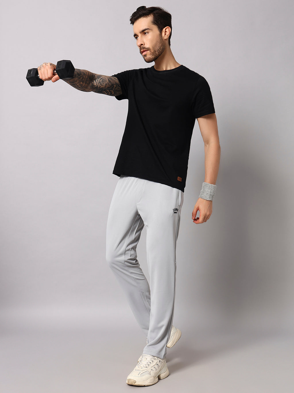 Endeavour Wear Active Mesh Light Grey Straight Fit Track Pants