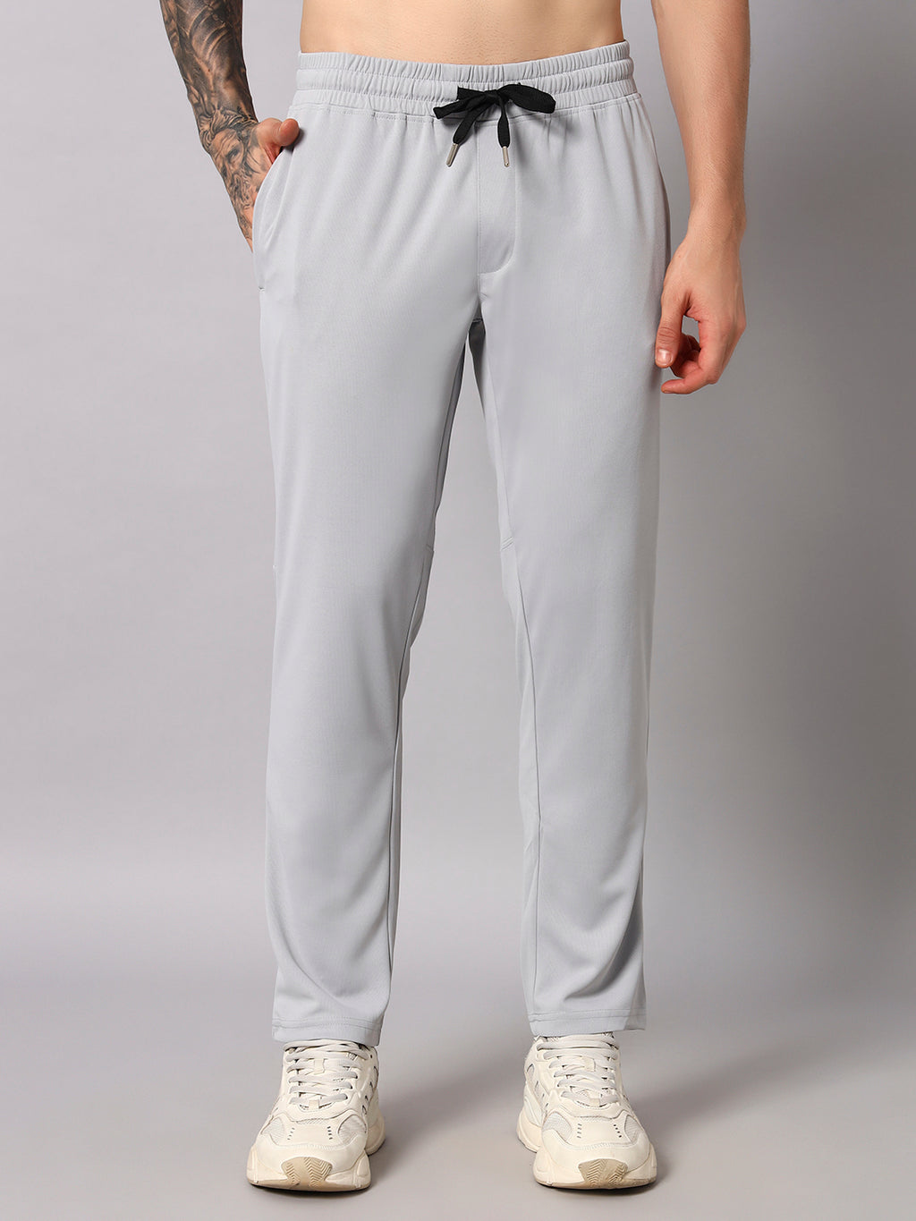 Endeavour Wear Active Mesh Light Grey Straight Fit Track Pants
