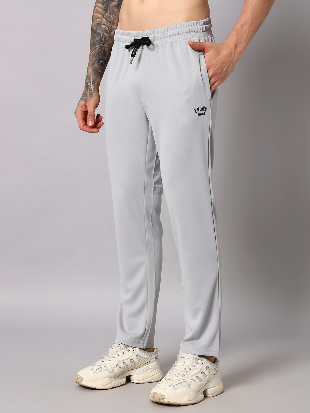 Endeavour Wear Active Mesh Light Grey Straight Fit Track Pants