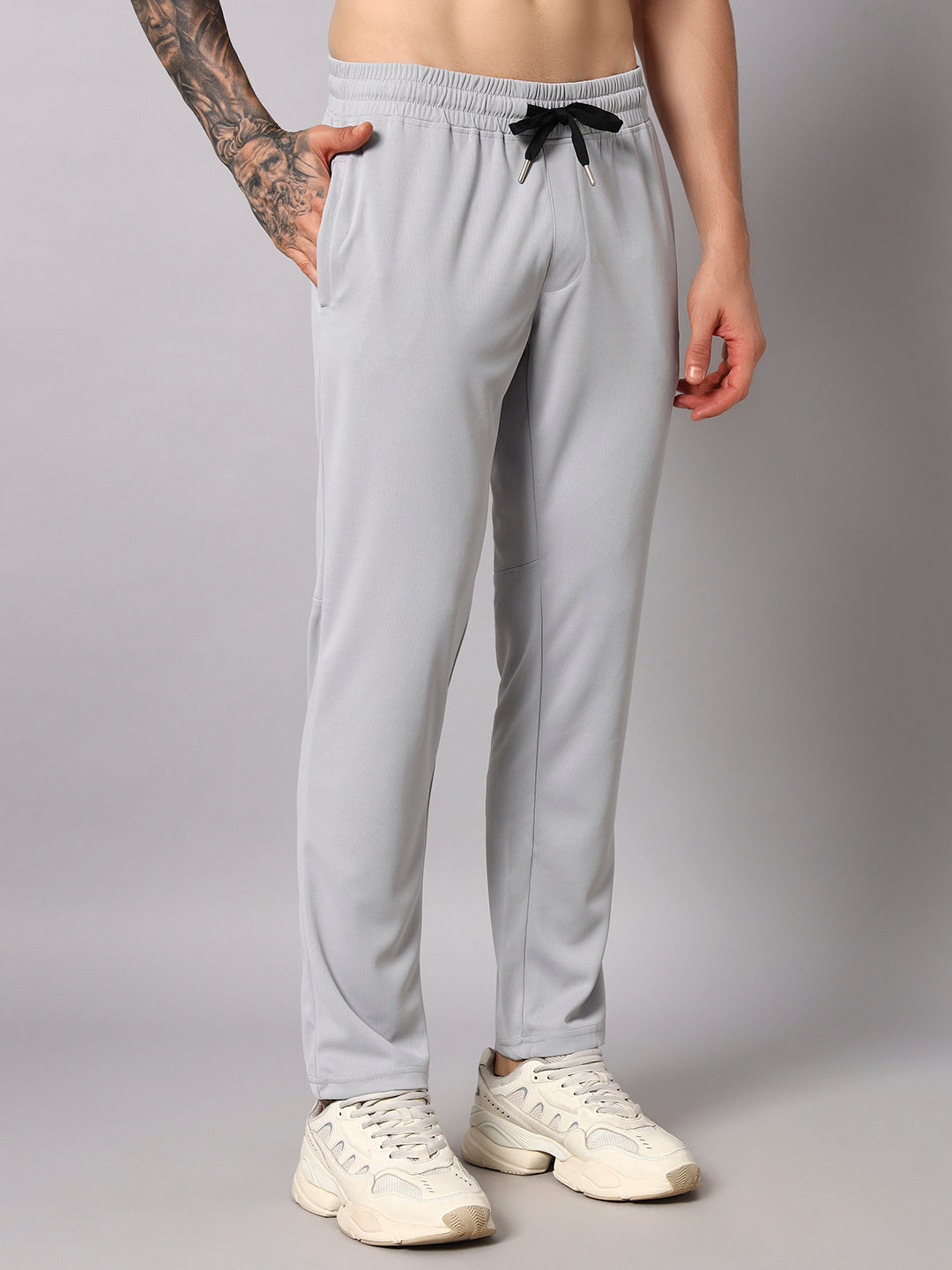 Endeavour Wear Active Mesh Light Grey Straight Fit Track Pants