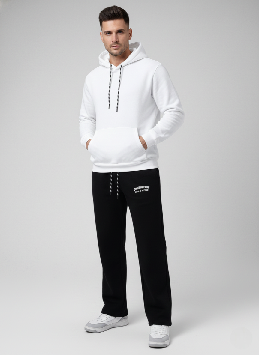 Endeavour Wear Men Black Winter Baggy Fit Track Pants