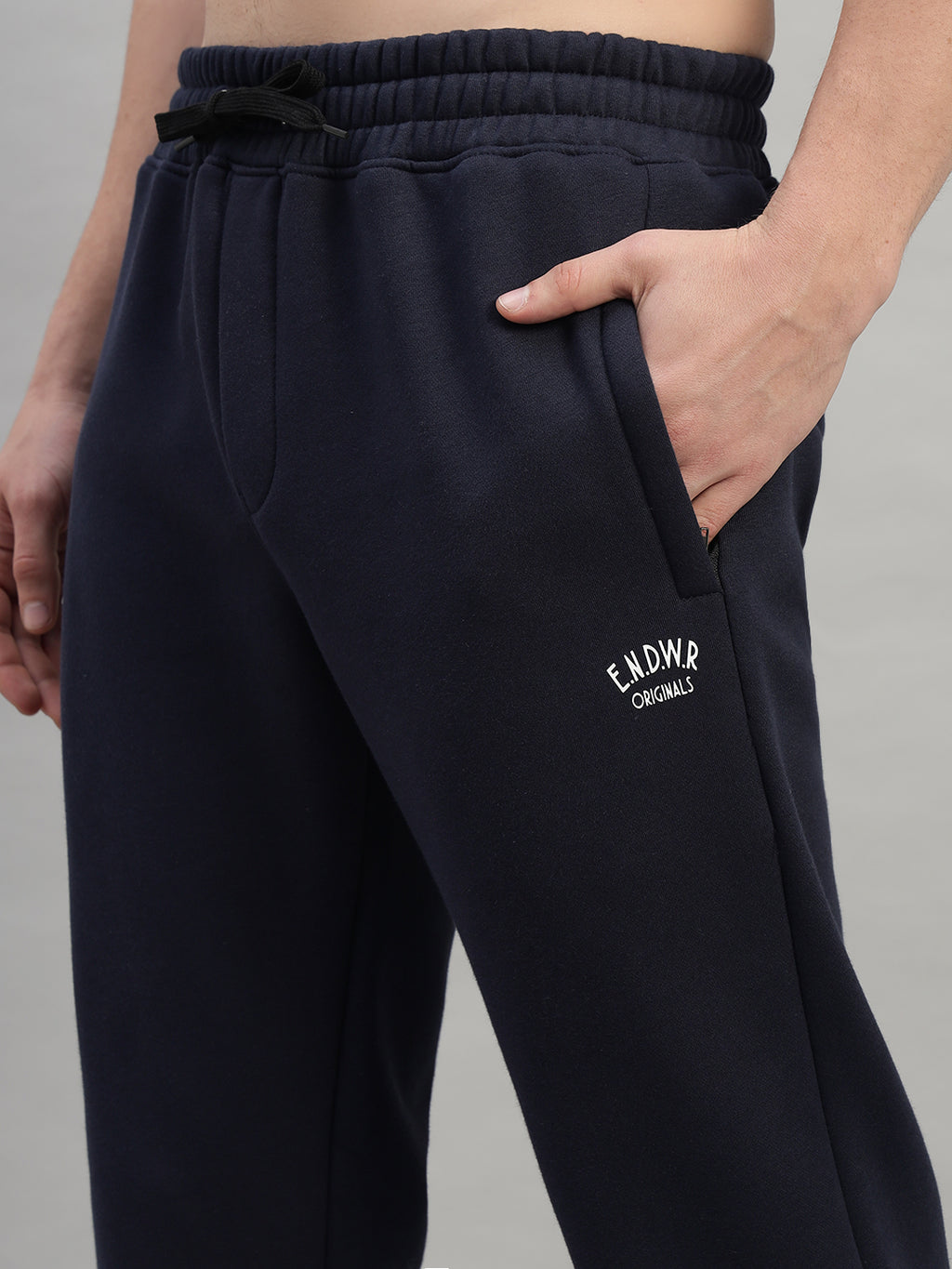 Endeavour Wear Men Winter Fleece Straight Fit Navy Blue Track Pants