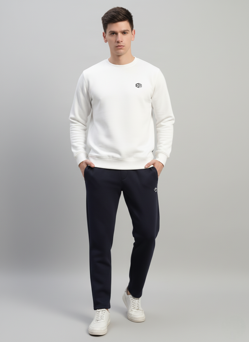 Endeavour Wear Men Winter Fleece Straight Fit Navy Blue Track Pants