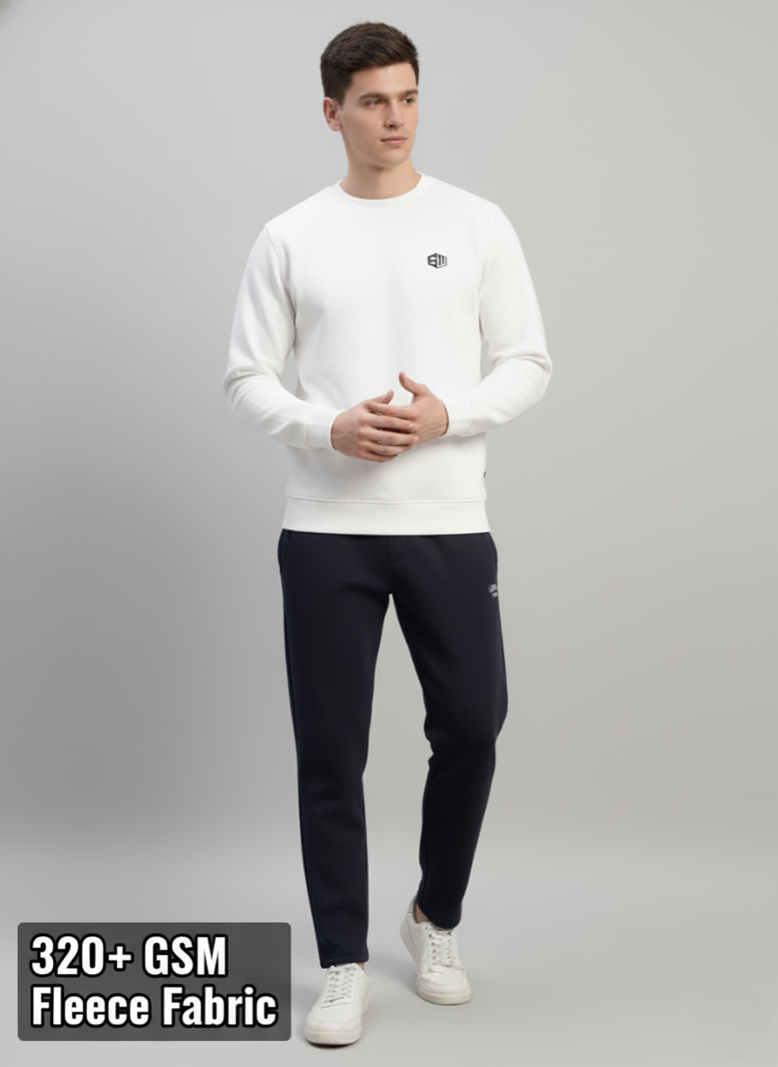 Endeavour Wear Men Winter Fleece Straight Fit Navy Blue Track Pants