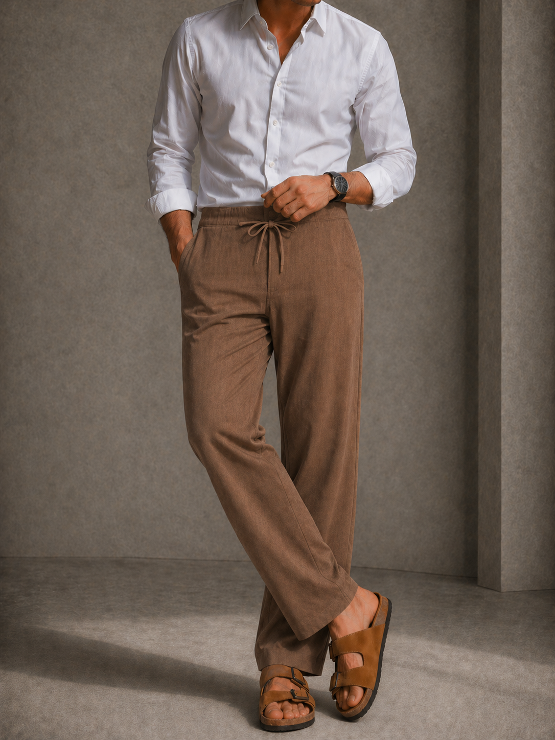 Endeavour Wear Men’s Brown Cotton Linen Pants