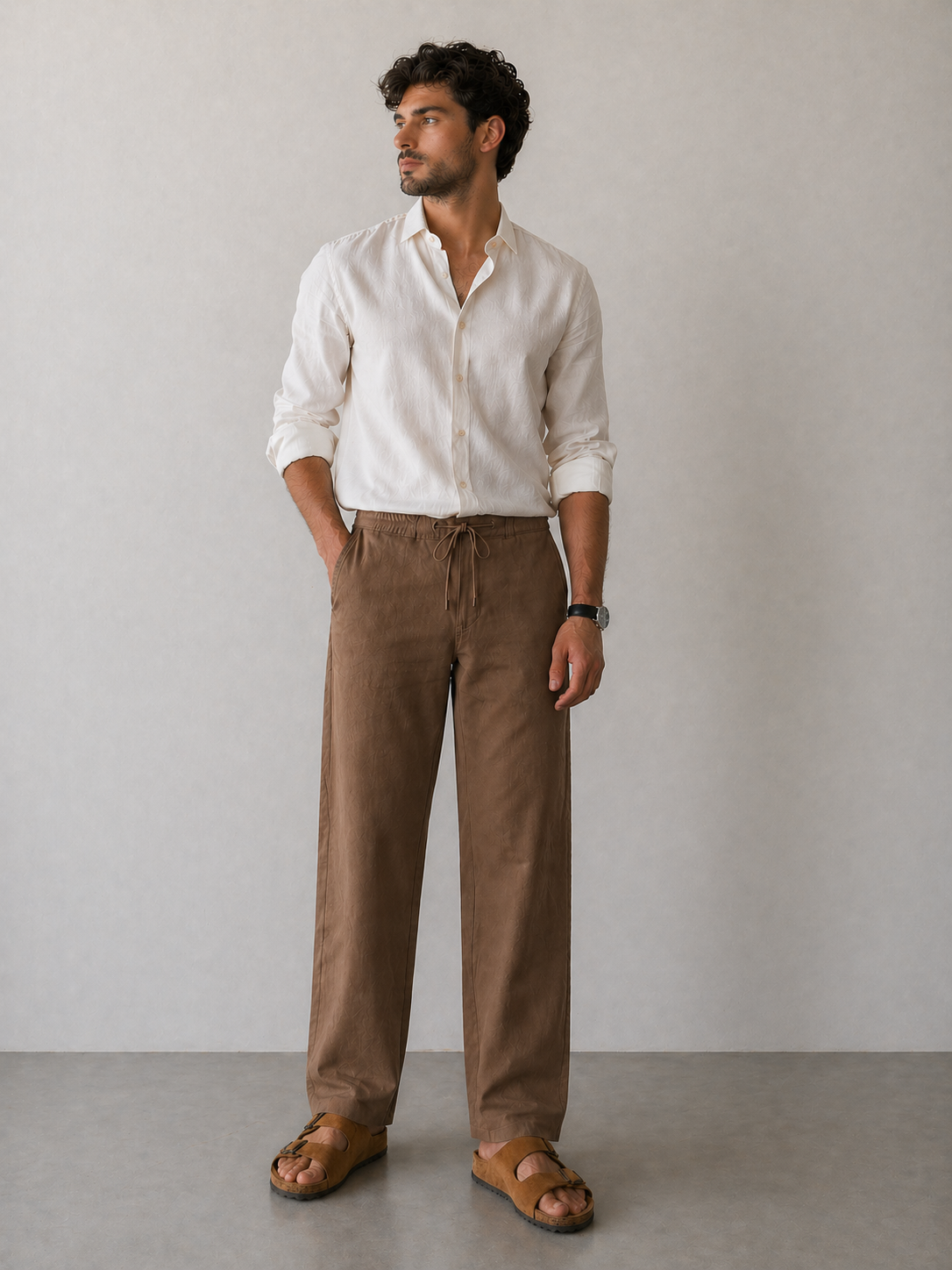 Endeavour Wear Men’s Brown Cotton Linen Pants