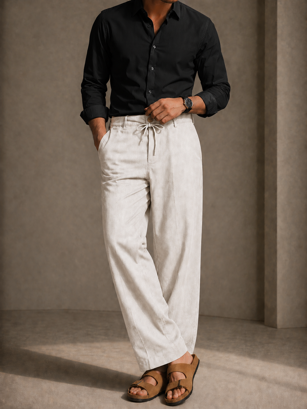 Endeavour Wear Men’s Cream Cotton Linen Pants