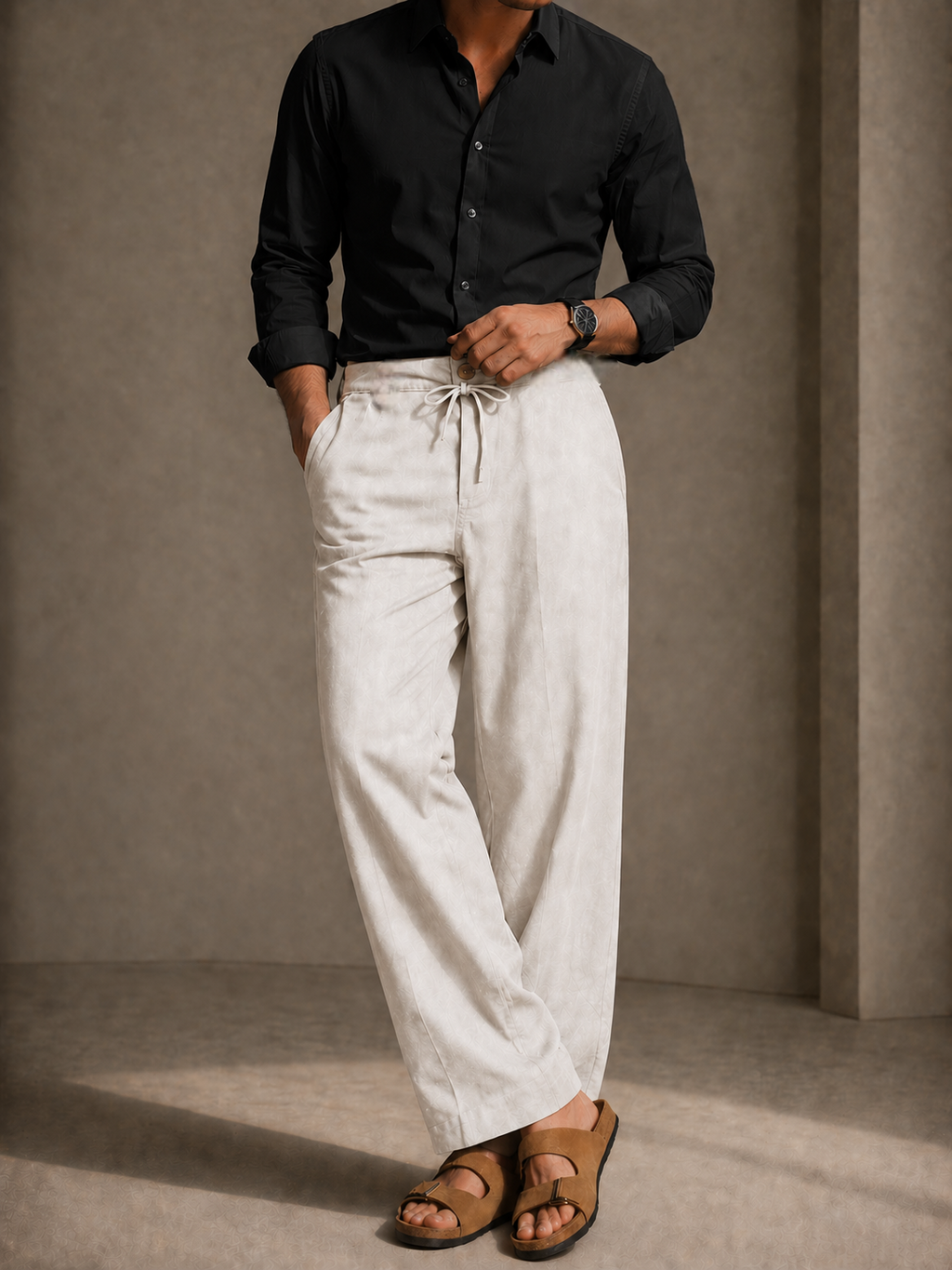 Endeavour Wear Men’s Cream Cotton Linen Pants
