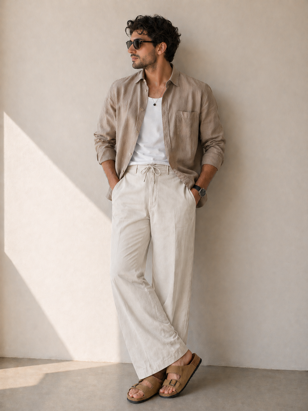 Endeavour Wear Men’s Cream Cotton Linen Pants