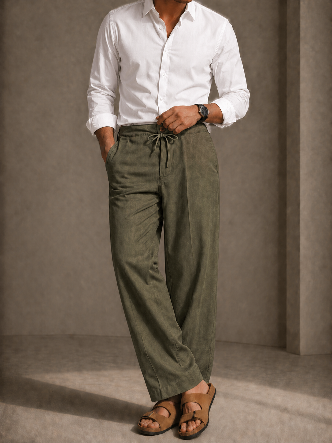 Endeavour Wear Men’s Olive Cotton Linen Pants