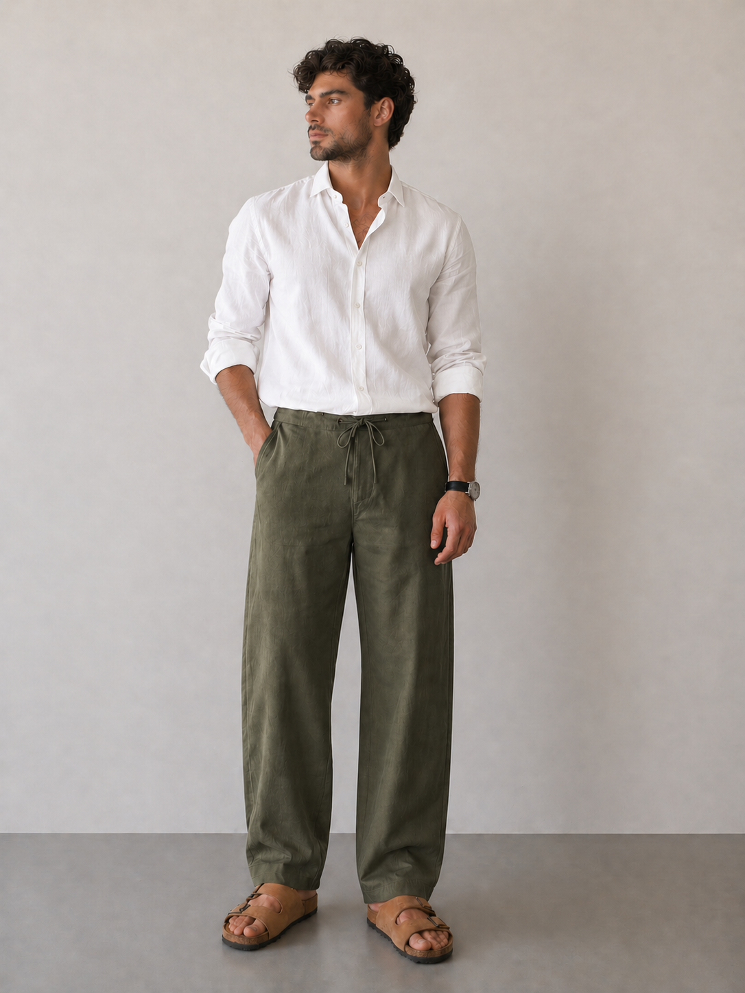 Endeavour Wear Men’s Olive Cotton Linen Pants